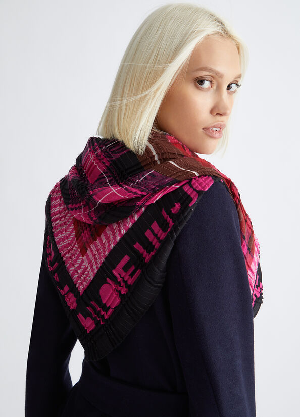 Spatarella Foulard donna in plissé fucsia Qualità Garantita