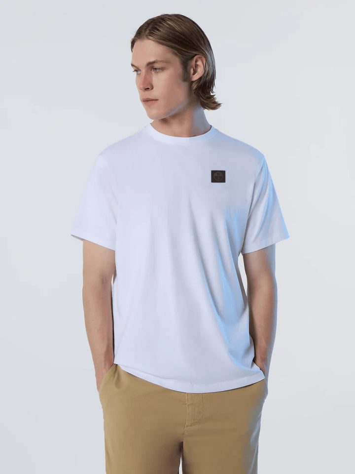 Spatarella T-shirt uomo in cotone bianco 692981-0101 Vendita Economica