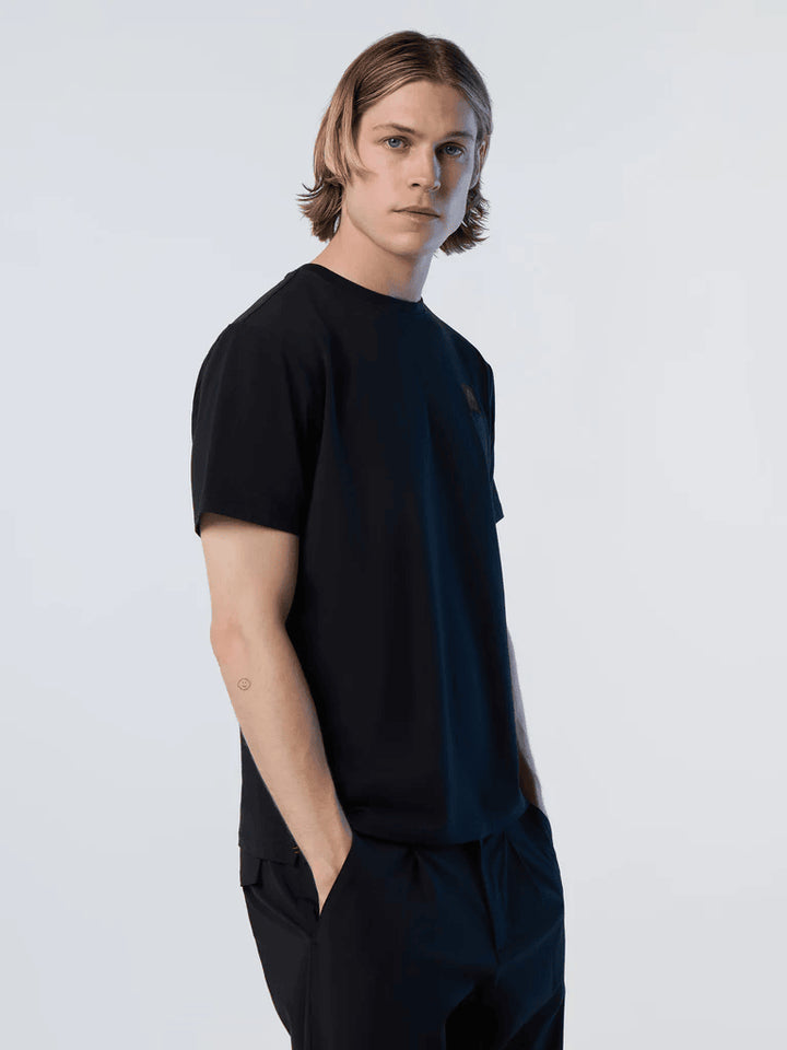 Spatarella T-shirt uomo in cotone nero 692981-0999 Vendite Flash
