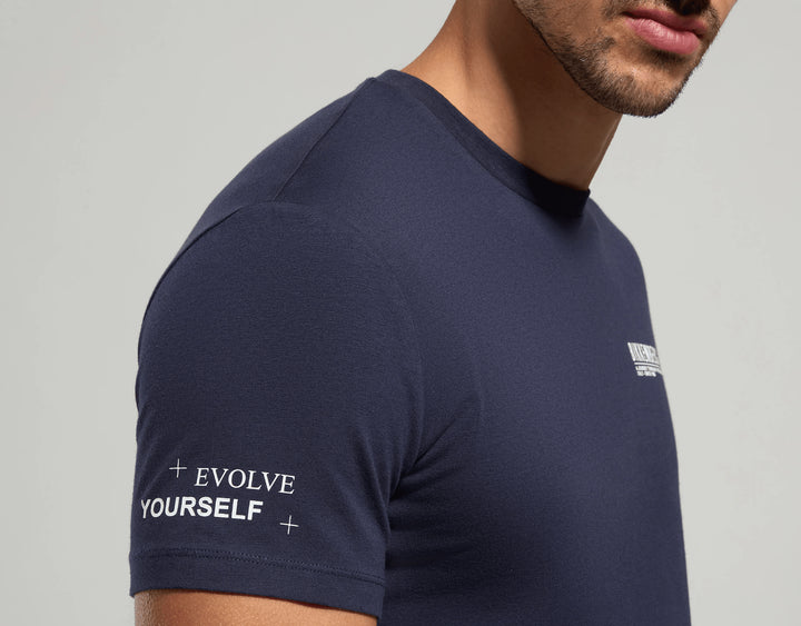Spatarella T-shirt uomo girocollo in jersey blu bmt0162-7000 Italy