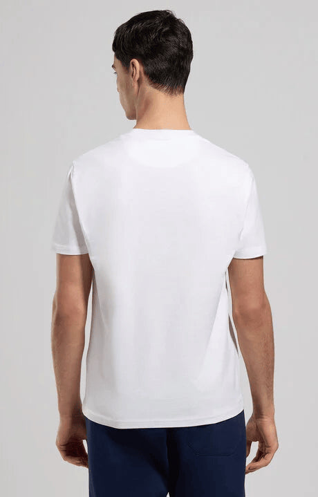 Spatarella T-shirt uomo girocollo in jersey bianco bmt0202-1000 Nuovo