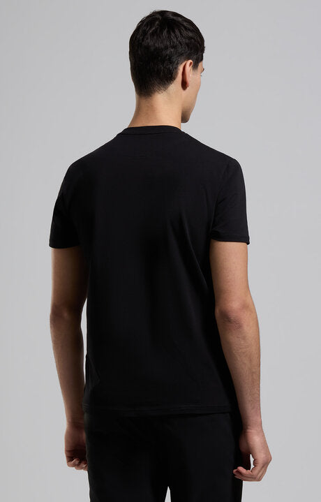 Spatarella T-shirt uomo girocollo in jersey nero bmt0159-8000 Qualità