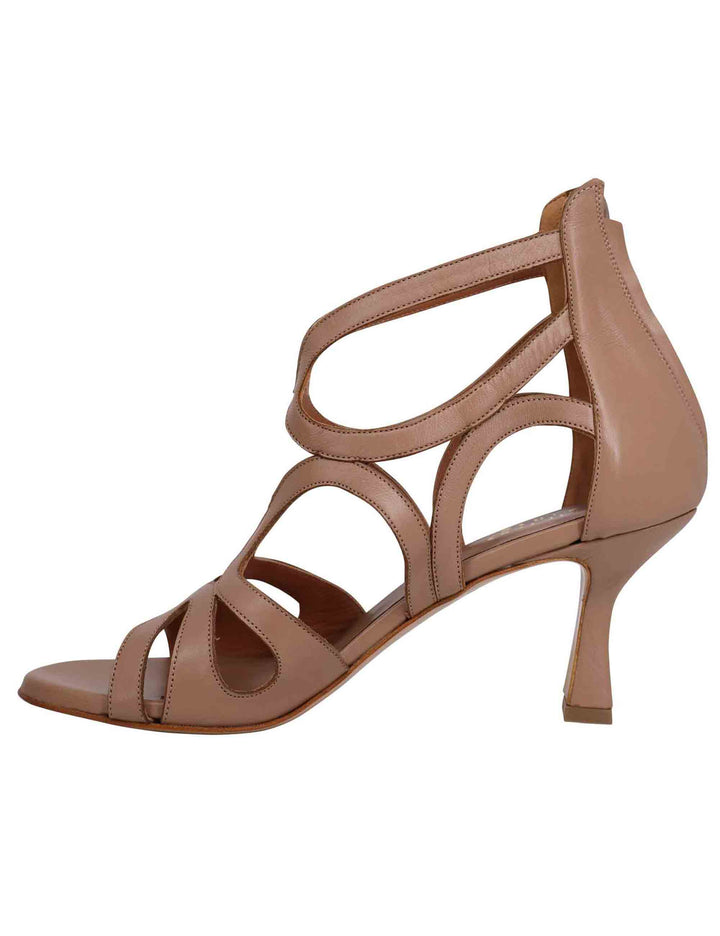 Spatarella Sandali donna in pelle naturale con tallone chiuso e punta tonda Vendita Economica