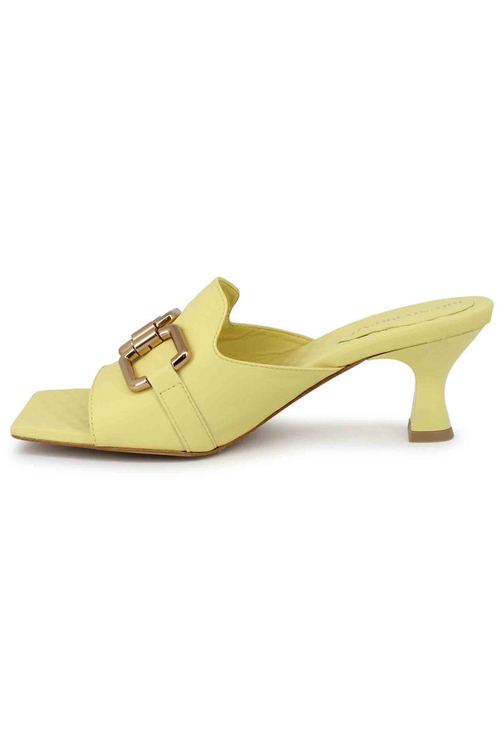 Spatarella Sandali donna Clet Gapo in pelle gialla con morsetto Vendita