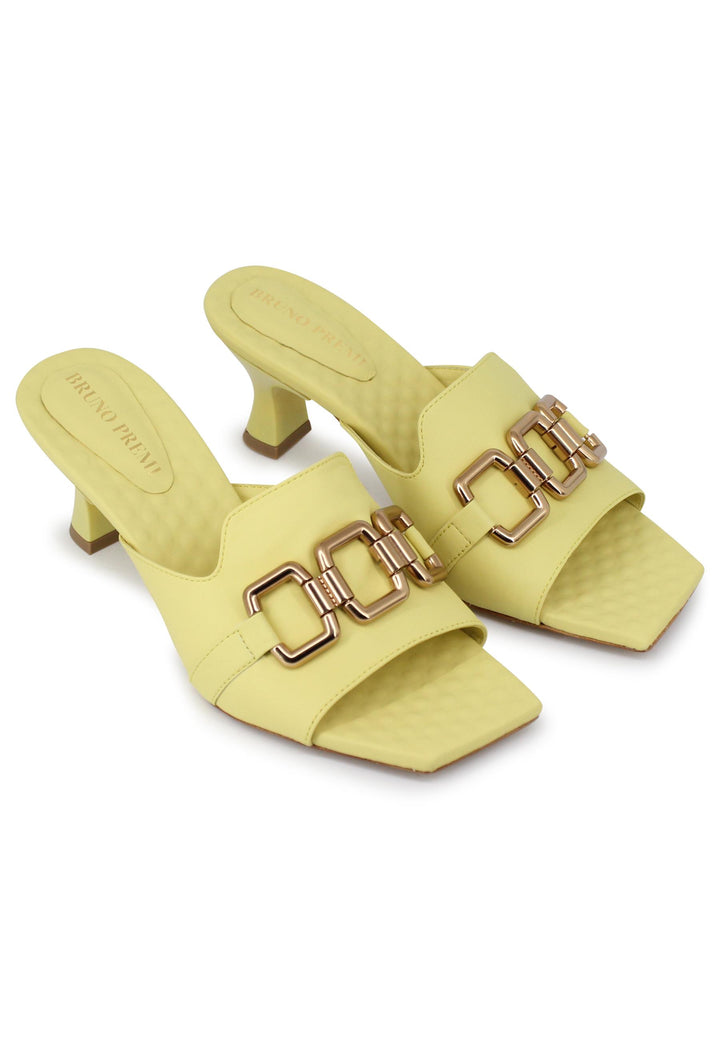 Spatarella Sandali donna Clet Gapo in pelle gialla con morsetto Vendita