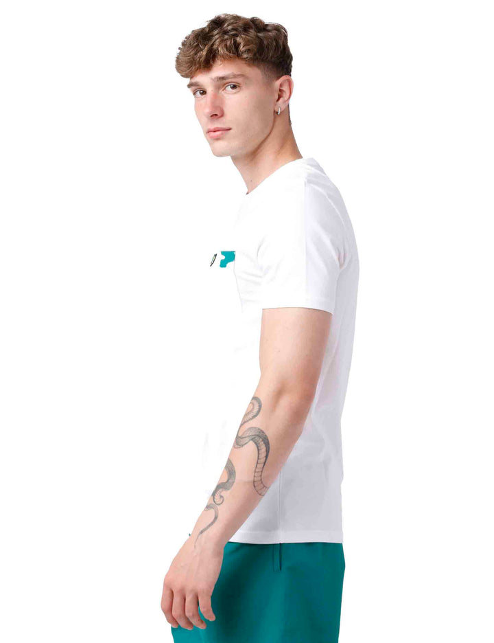 Spatarella T-shirt uomo in cotone bianco Prezzo Ridotto