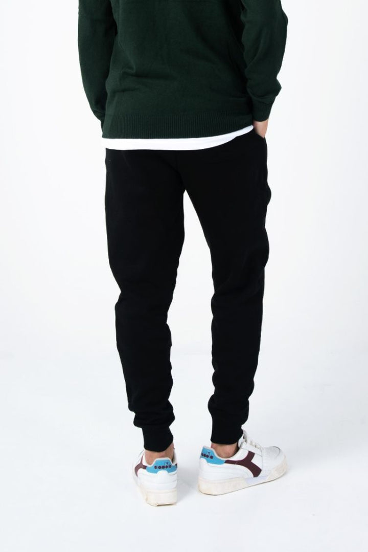 Spatarella Pantaloni tuta uomo in cotone nero Outlet