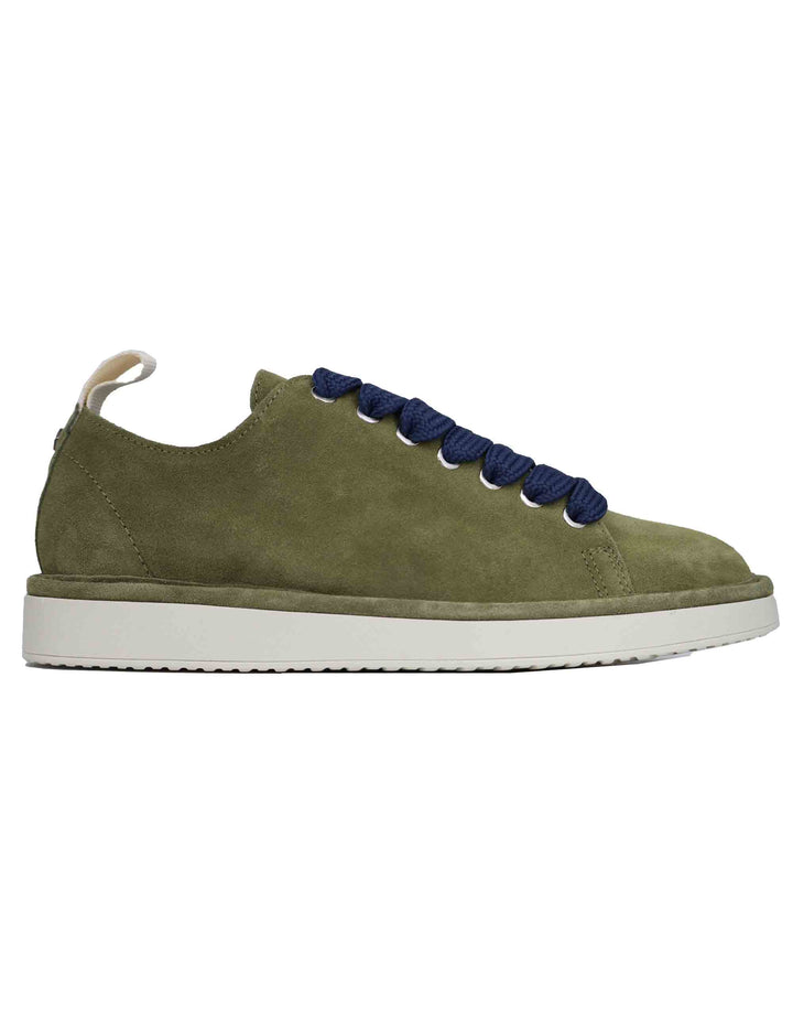 Spatarella Sneakers uomo in camoscio verde Vendita Calda