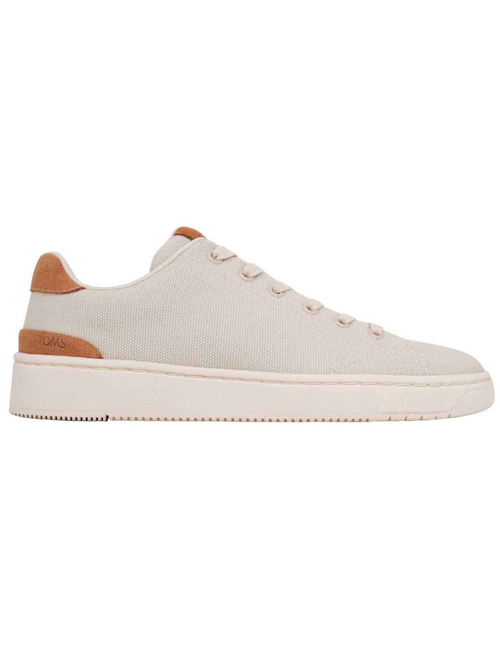 Spatarella Sneakers uomo in tessuto beige Saldi Di Fabbrica