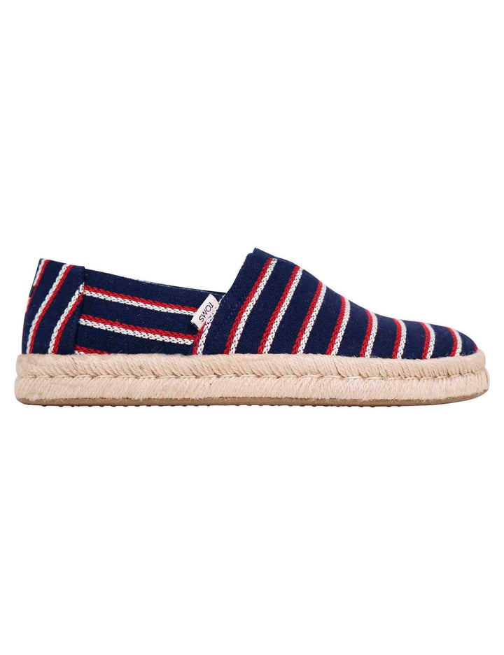 Spatarella Espadrillas uomo in tela blu con suola in corda Vendite Flash