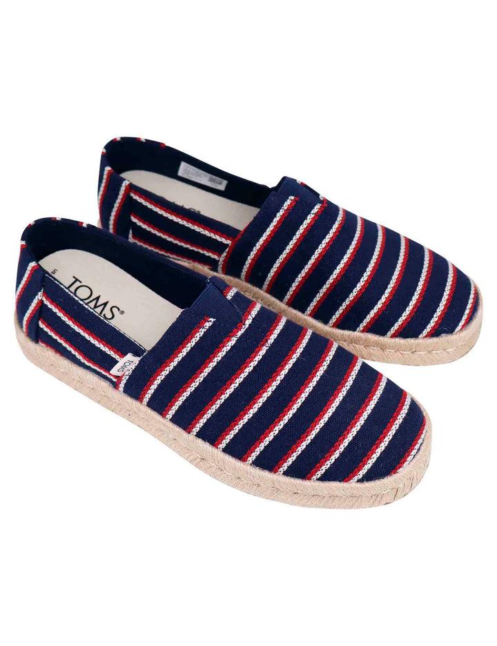 Spatarella Espadrillas uomo in tela blu con suola in corda Vendite Flash