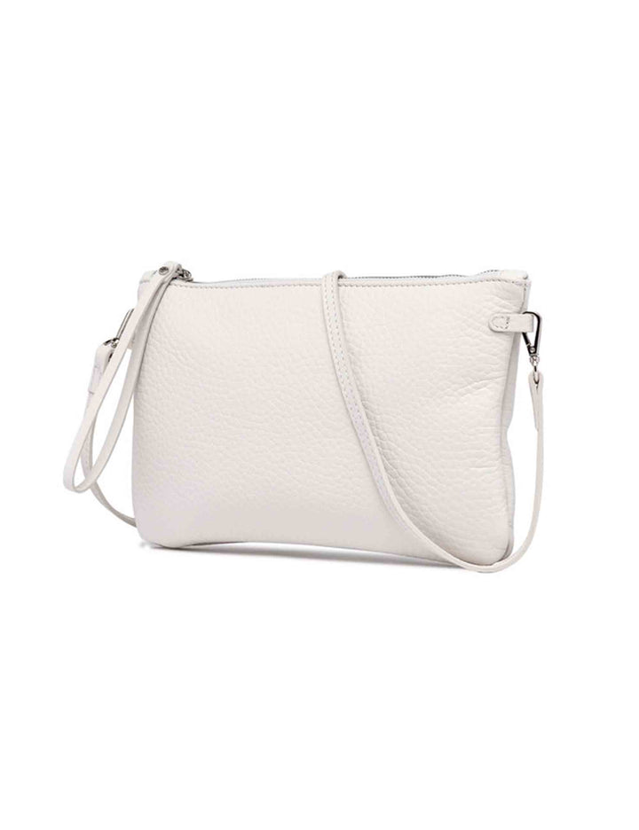 Spatarella Borse donna pochette Hermy in pelle panna e naturale con manico a bracciale e tracolla In vendita