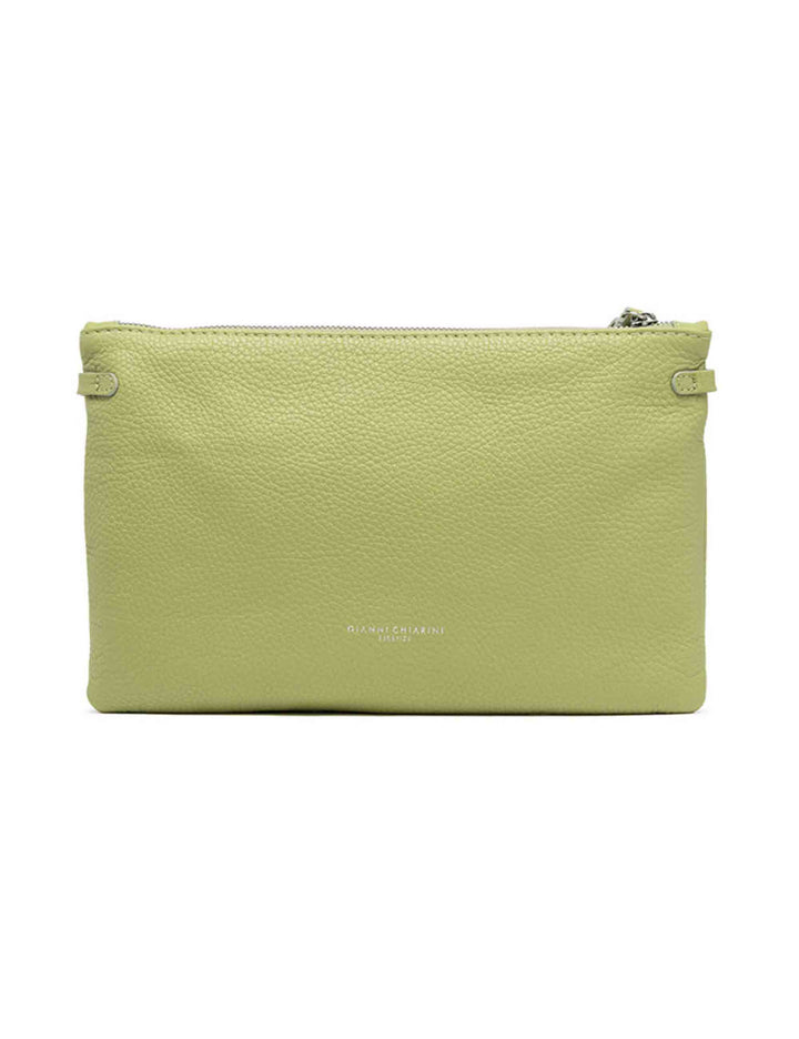 Spatarella Borse donna pochette Hermy in pelle verde con manico a bracciale e tracolla in pelle Fino Al -60%