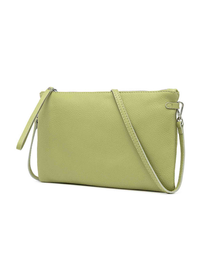 Spatarella Borse donna pochette Hermy in pelle verde con manico a bracciale e tracolla in pelle Fino Al -60%