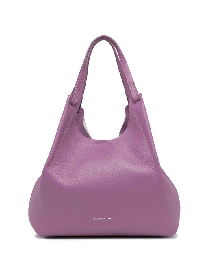 Spatarella Borse shopping donna Dua in pelle viola con doppi manici Affare Del Giorno
