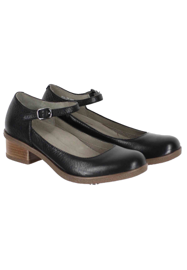 Spatarella Decollete donna whaterproff in pelle nera con suola in gomma Hotsell