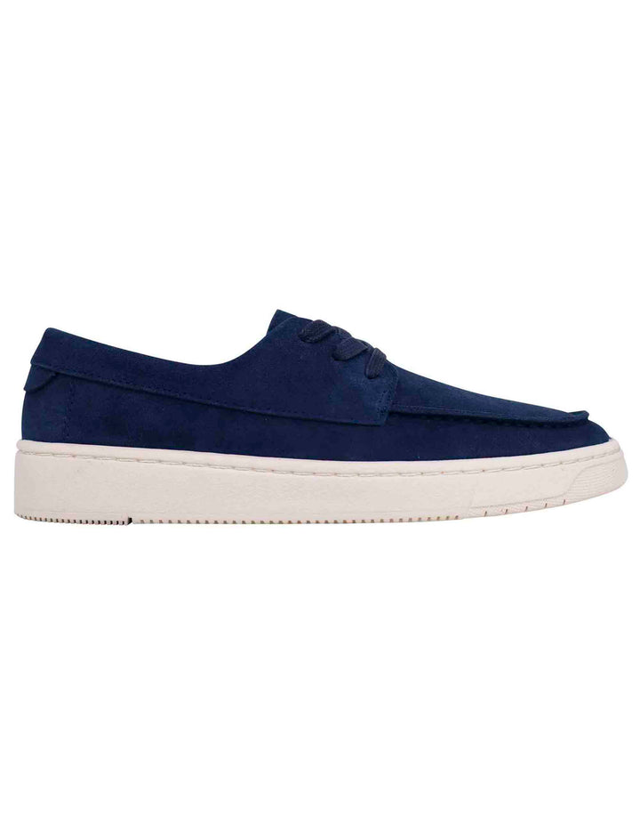 Spatarella Stringate uomo in camoscio blu con suola in gomma 2025