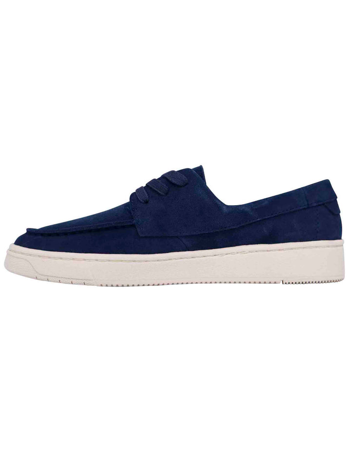 Spatarella Stringate uomo in camoscio blu con suola in gomma 2025