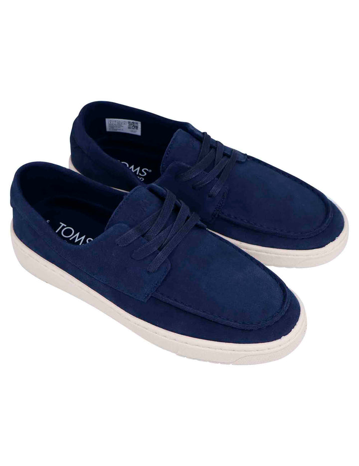 Spatarella Stringate uomo in camoscio blu con suola in gomma 2025