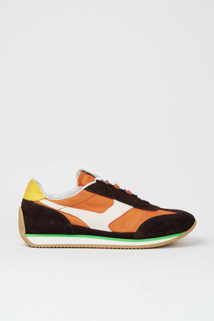 Spatarella Sneakers uomo Trainer '74 in camoscio testa di moro e tessuto 005