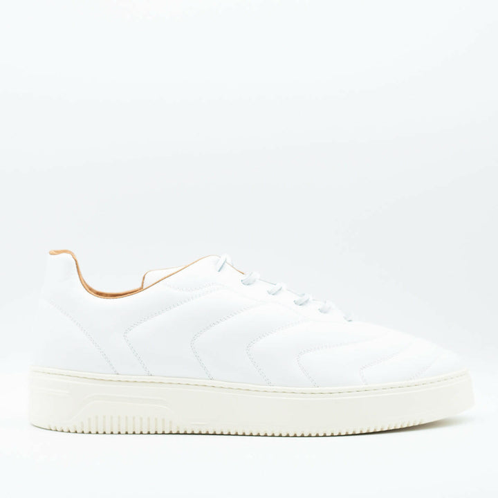 Spatarella Sneakers da uomo Bomber in pelle bianca Vendite Flash