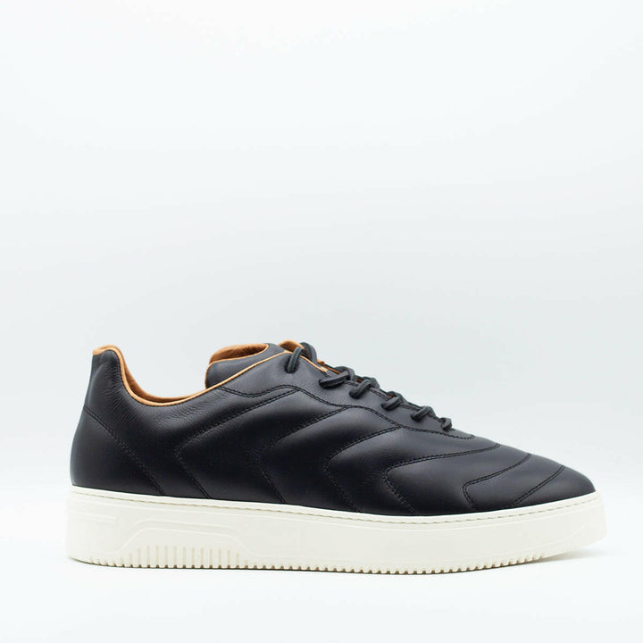 Spatarella Sneakers da uomo Bomber in pelle nera Spedizione Gratuita