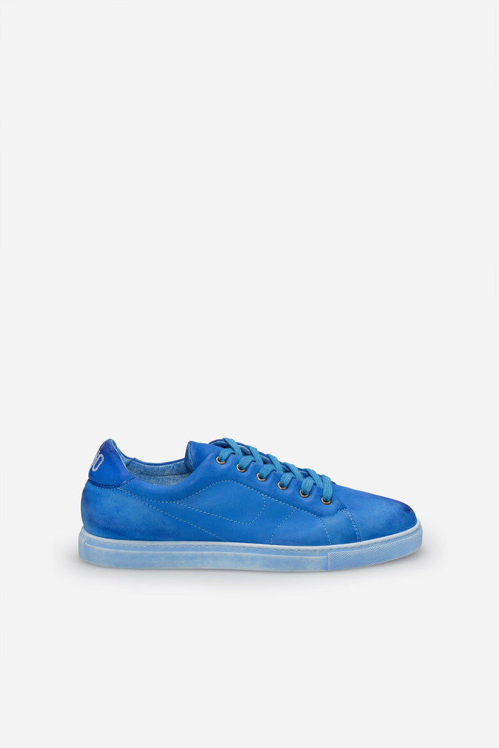Spatarella Sneakers uomo N.100 in pelle celeste vintage Negozi Online