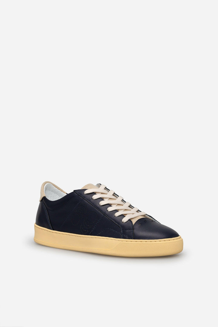 Spatarella Sneakers uomo Del Bello in pelle blu Consegna Veloce