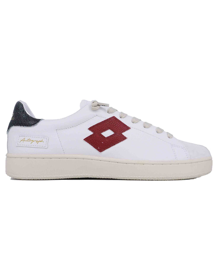 Spatarella Snekaers uomo in pelle bianca autograph Sottocosto
