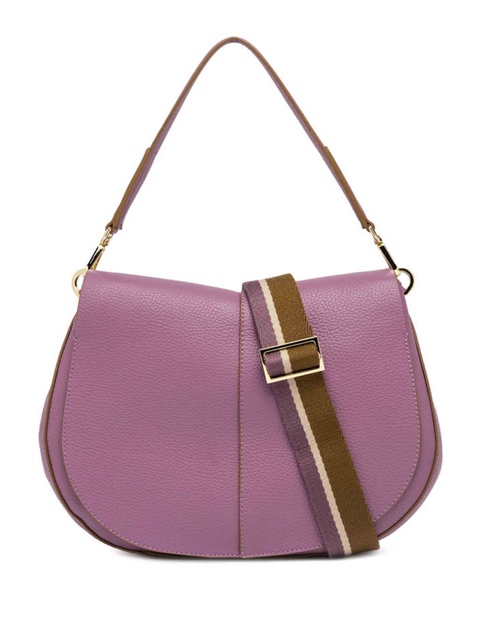 Spatarella Borse a spalla donna Helena Round in pelle viola Offerta