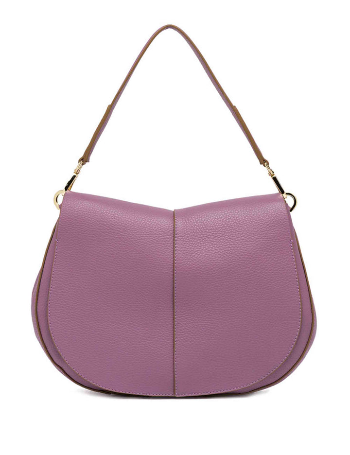 Spatarella Borse a spalla donna Helena Round in pelle viola Offerta