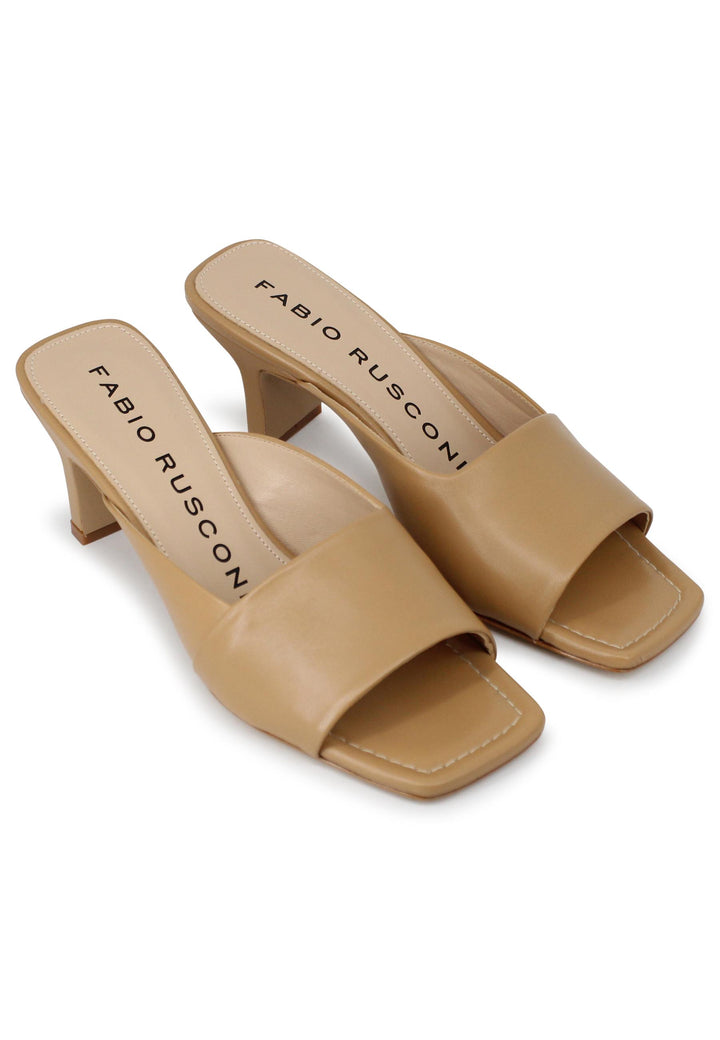 Spatarella Sandali donna in pelle naturale con punta quadra Negozi Online