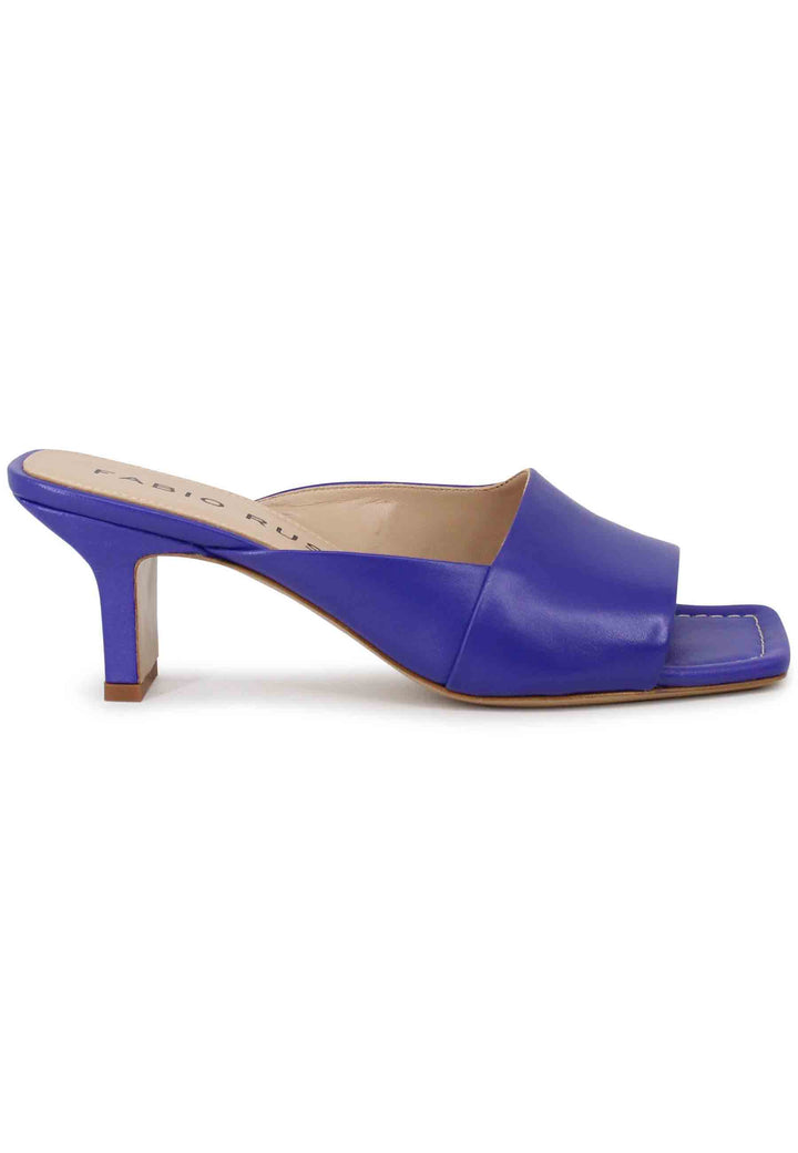 Spatarella Sandali donna in pelle viola con punta quadra Consegna Veloce