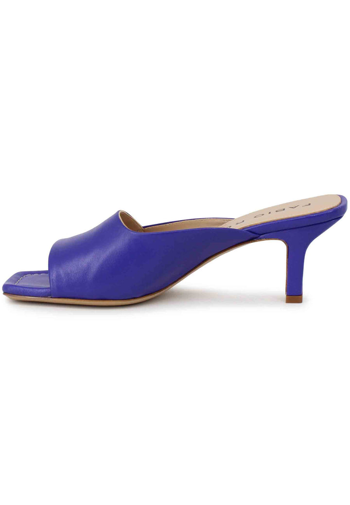 Spatarella Sandali donna in pelle viola con punta quadra Consegna Veloce