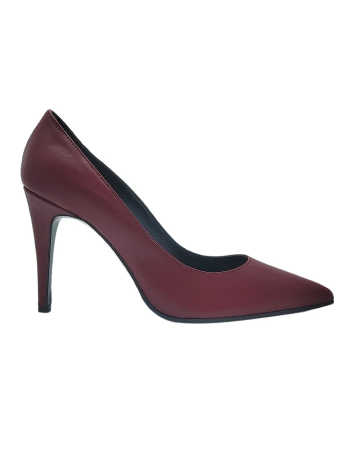Spatarella Calzature Donna Décolleté In Pelle Bordeaux Con Tacco Alto A Spillo