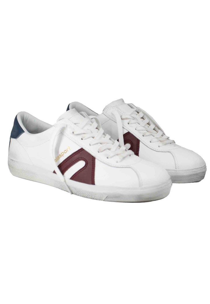 Spatarella Sneakers uomo in pelle bianca Vendita Economica