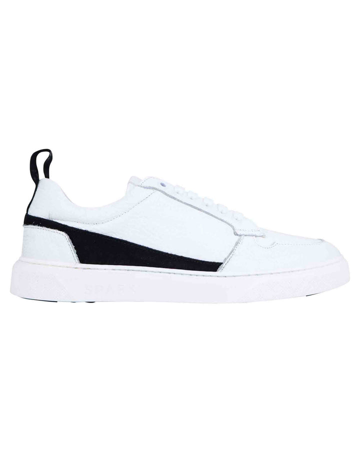 Spatarella Sneakers uomo in pelle bianca Moda