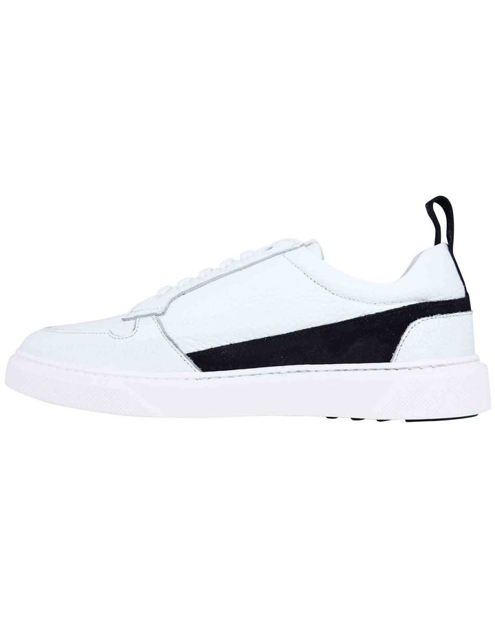 Spatarella Sneakers uomo in pelle bianca Moda
