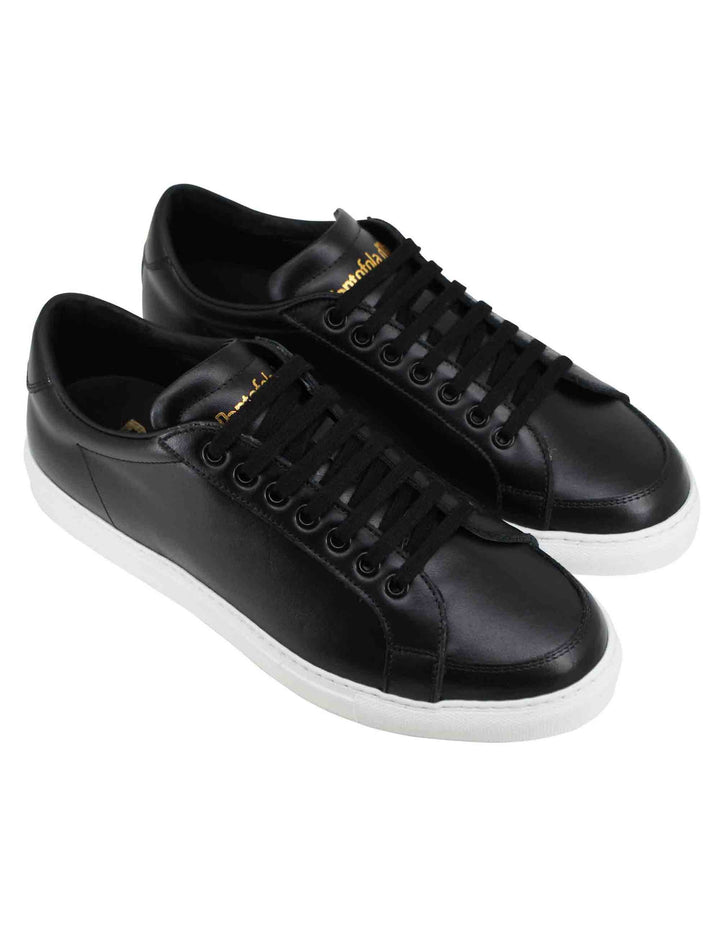 Spatarella Sneakers uomo Top spin in pelle nera Vendita