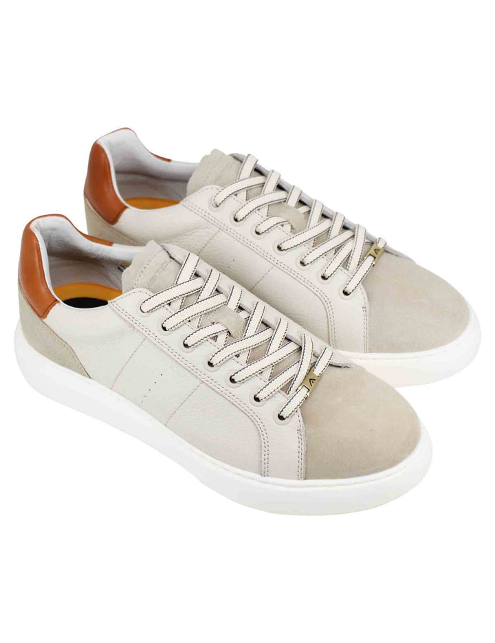 Spatarella Sneakers uomo Eclipse in pelle beige Nuovo