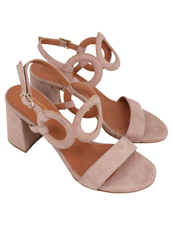 Spatarella Sandali slingback donna in camoscio beige con tacco alto e punta tonda Soddisfazione Garantita