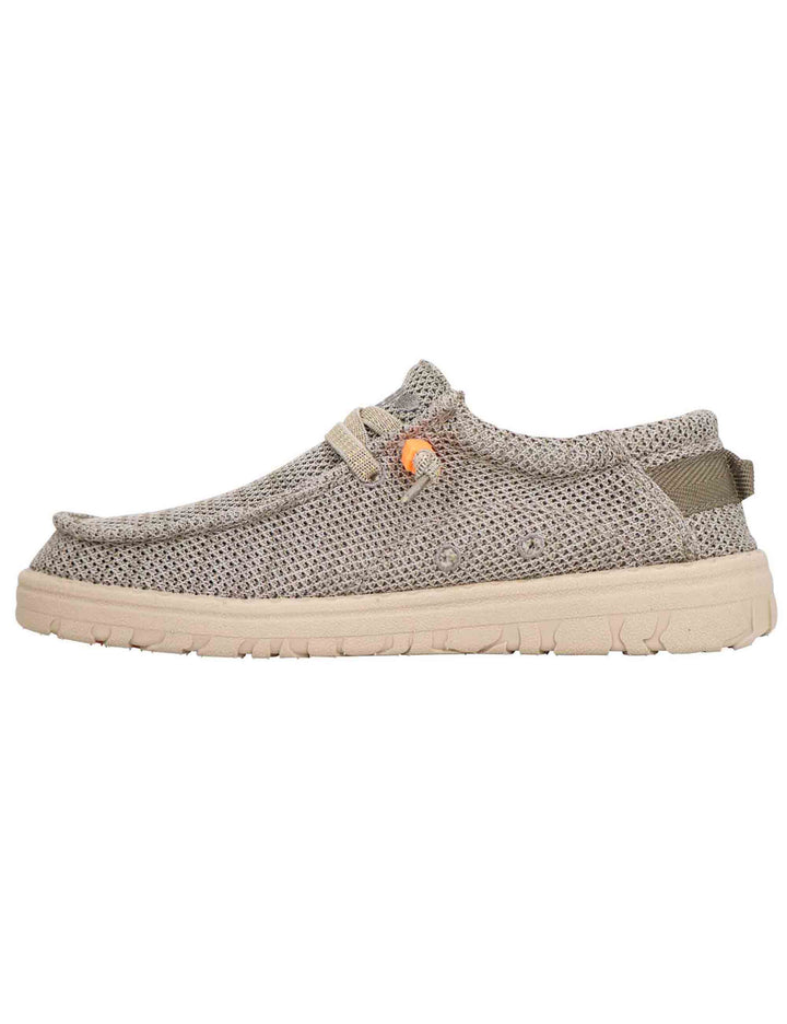 Spatarella Stringate uomo Samoa Wallabee Knit in tessuto verde Offerte