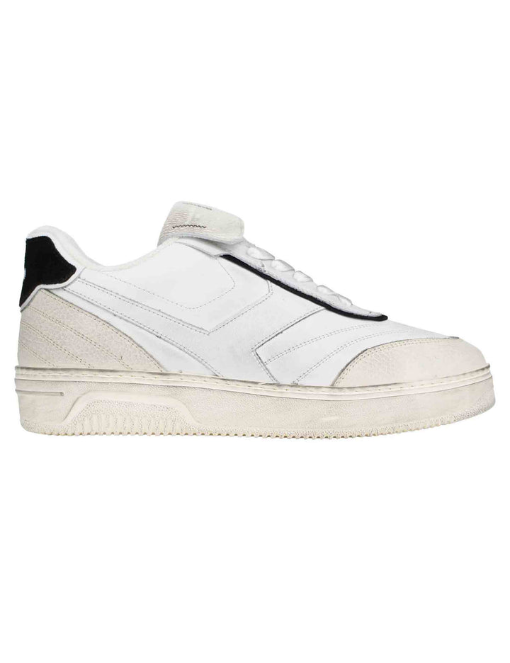 Spatarella Sneakers uomo Pdo in pelle bianca vintage Hotsell