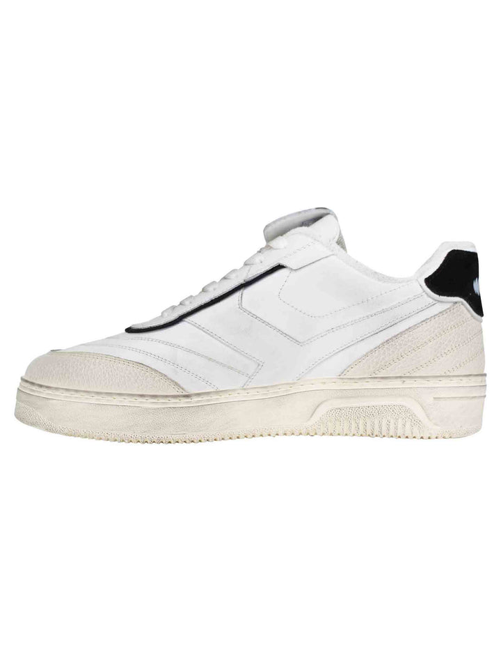 Spatarella Sneakers uomo Pdo in pelle bianca vintage Hotsell