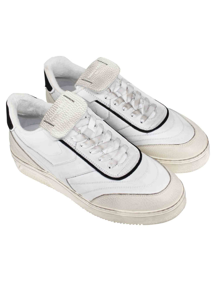 Spatarella Sneakers uomo Pdo in pelle bianca vintage Hotsell