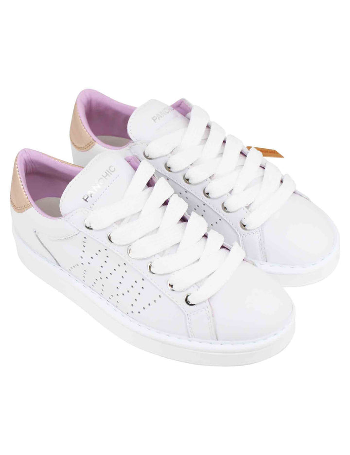 Spatarella Sneakers donna in pelle bianca Vendita Economica