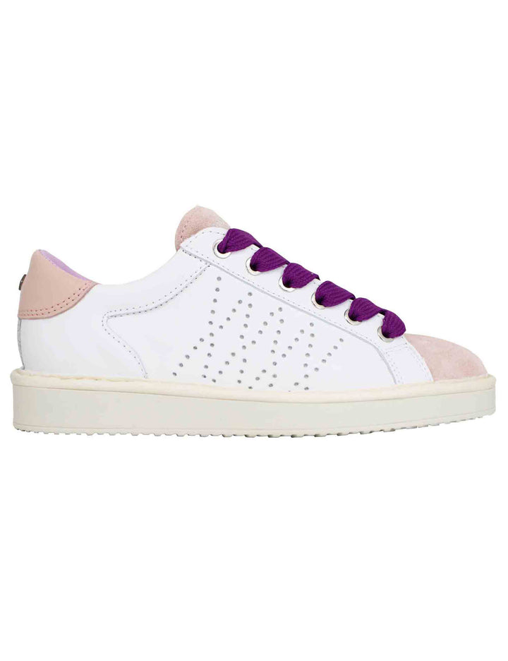 Spatarella Sneakers donna in pelle bianca In Saldo