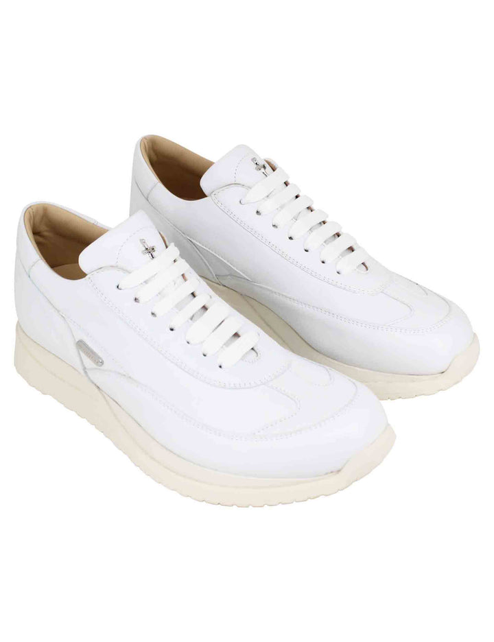 Spatarella Sneakers uomo in pelle bianca Nuovo