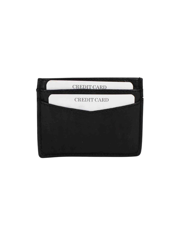 Spatarella Portacarte uomo in pelle vintage nero Qualità