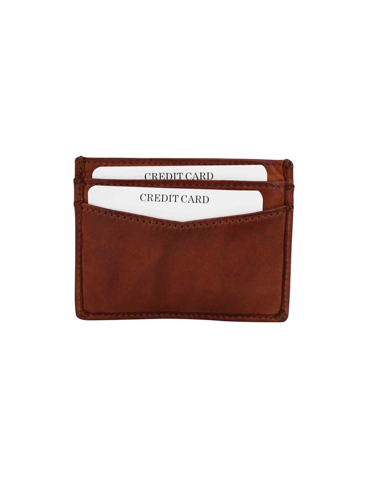 Spatarella Portacarte uomo in pelle vintage cuoio Vendita